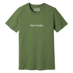 'live music.' Classic Logo Tee - Heather Green