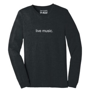 'live music.' Classic Logo Long Sleeve Tee - Dark Heather Grey